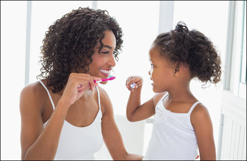 Children Brushing Teeth